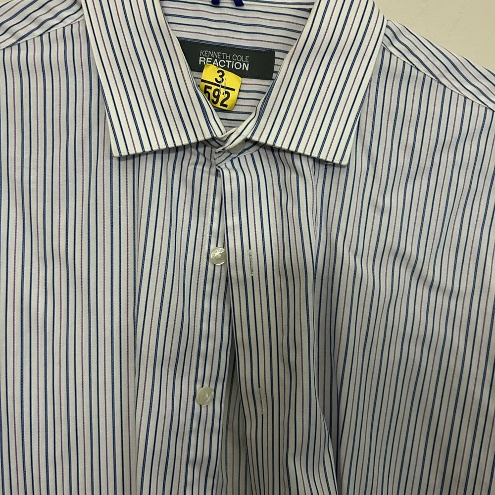 Kenneth Cole Reaction‎ Blue and White Dress Shirt